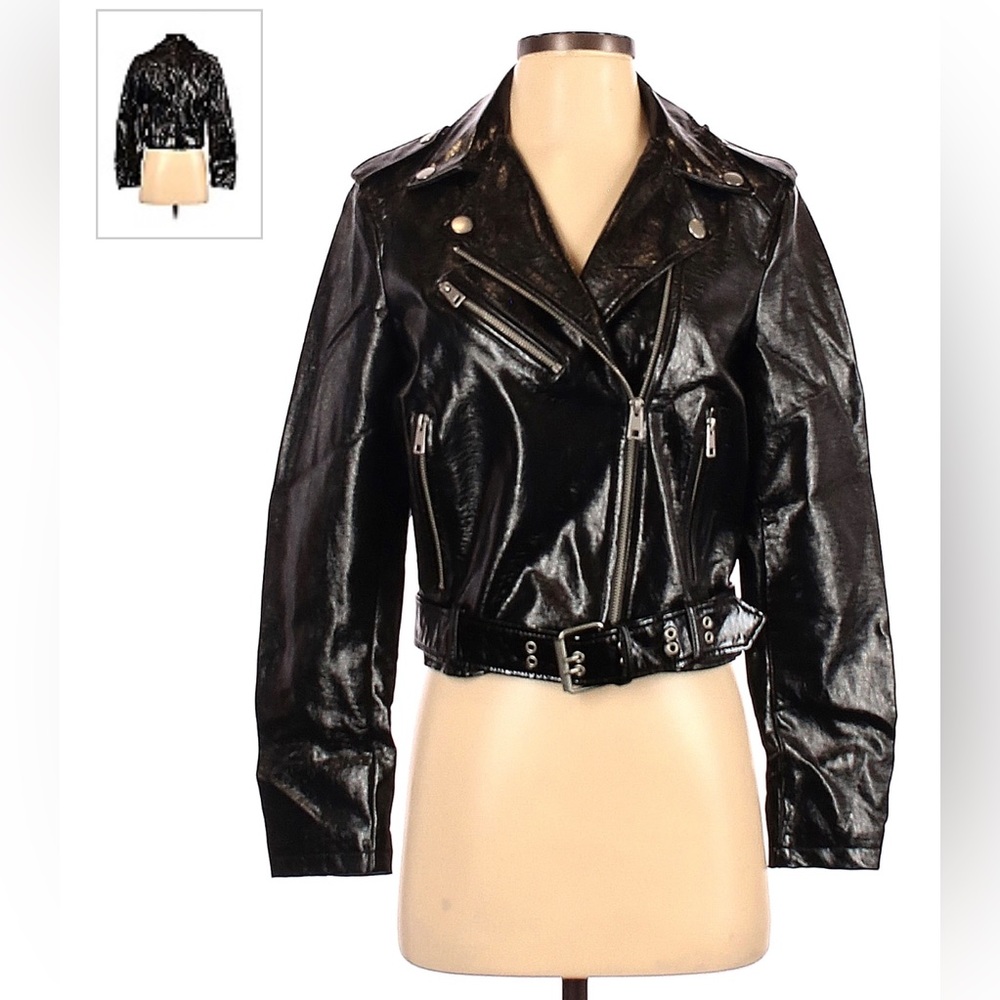 faux leather jacket